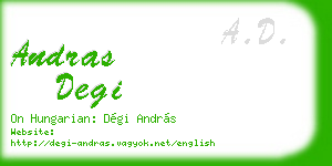 andras degi business card
