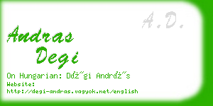 andras degi business card